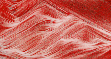 Abstract dust of pigment sparkling with red fluid color，Abstract mountain background