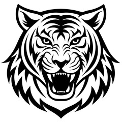 head of lion mascot,lion silhouette,vector,icon,svg,characters,Holiday t shirt,black tiger drawn trendy logo Vector illustration,tiger on a white background,eps,png