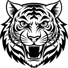 head of lion mascot,lion silhouette,vector,icon,svg,characters,Holiday t shirt,black tiger drawn trendy logo Vector illustration,tiger on a white background,eps,png