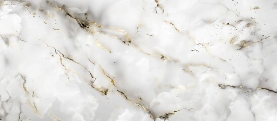 Detailed close-up view of a luxurious marble surface with an elegant white and gold intricate design