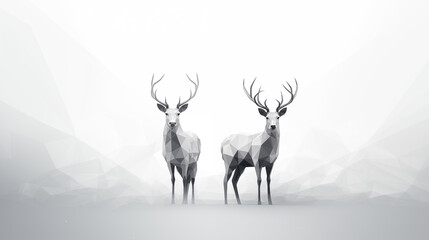 Deer Illustration ~ Created using Generative AI - obrazy, fototapety, plakaty