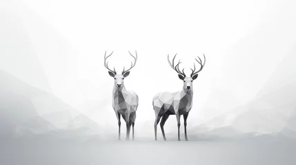 Foto op Aluminium Deer Illustration ~ Created using Generative AI © Roxane Bay