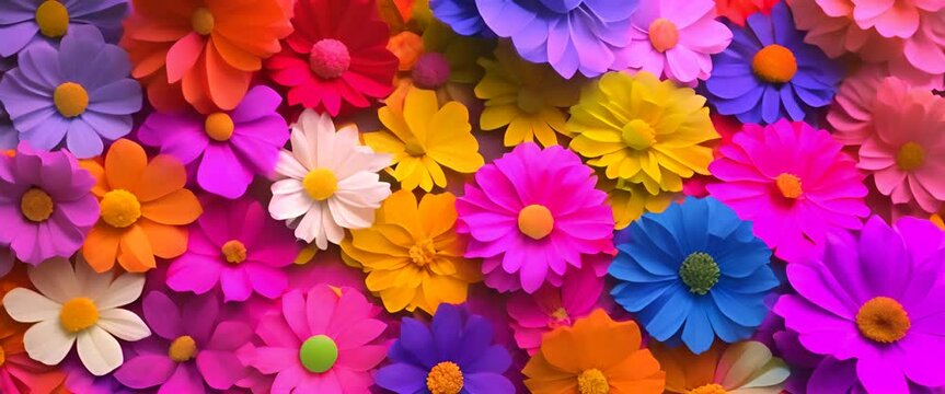 a collection of petals from various kinds of colorful flowers