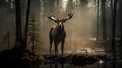 Moose Illustration ~ Created using Generative AI