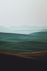  Rolling hills with a minimalist horizon line