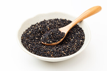 白背景に黒胡麻