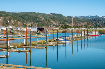 Garibaldi marina and boats Oregon state.