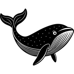 Whale mascot,Whale silhouette,vector,icon,svg,characters,Holiday t shirt,black fish drawn trendy logo Vector illustration,fish on a white background,eps,png