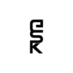 esk typography letter monogram logo design