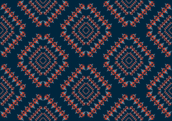 backgroundIkat Flower Pattern Ethnic Geometric native tribal boho motif aztec textile fabric carpet mandalas African