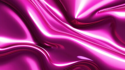 Obraz premium Liquid pink color abstract background metallic aluminum foil 