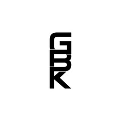 gbk lettering initial monogram logo design