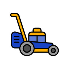 Lawn Mower icon. fill color icon