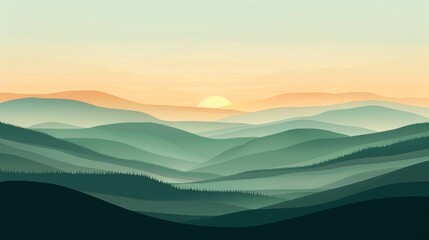Obraz premium A minimalist representation of a landscapes