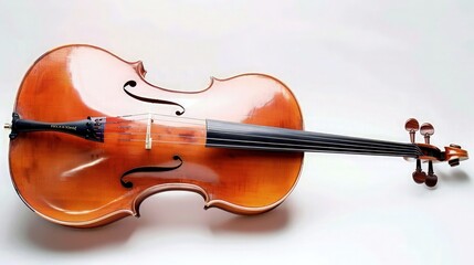 wooden beautiful guitar musical instrument isolated on white background  