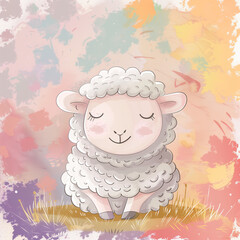 Naklejka premium Sheep illustration