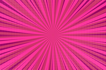 Pop art background for poster or book in light pink color. flat comics style design with halftone dots.