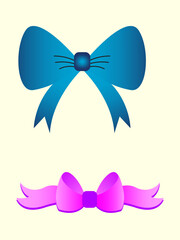 Ribbon elements. Modern simple ribbons collection. Flat banner ribbon for decorative design. Ribbons, Banners, badges, Labels Design Elements.