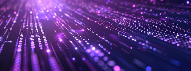 Fototapeta premium technology purple and fiber optic background