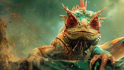 Craft a digital rendering of mystical creatures with stunning photorealistic details Experiment with unique camera angles to create a sense of wonder and intrigue