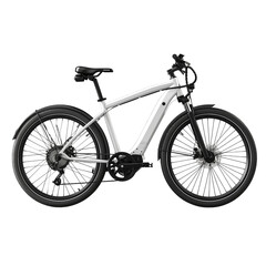 Fototapeta premium Road bicycles and electric bicycles, as tools for hobbies, transportation and also for exercise, provide health, burn calories, make you mentally healthy. Transparent background.