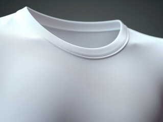 Fototapeta premium Close-up of a plain white T-shirt on a dark background, ideal for branding or logo presentation. Generative AI