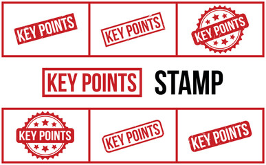 Key Points Rubber Stamp Set Vector