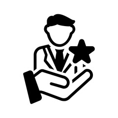 Vector solid black icon for Clientele