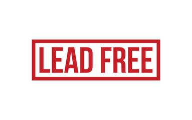 Red Lead Free Rubber Stamp Seal Vector