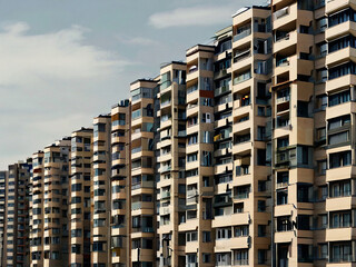 modern apartment building country