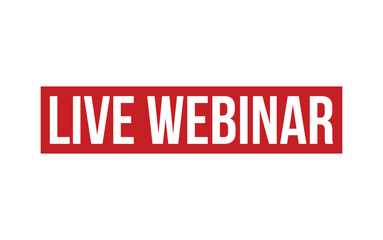 Red Live Webinar Rubber Stamp Seal Vector