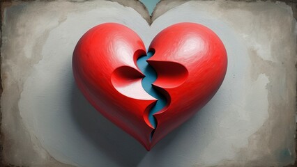 Sculpted Love: 3D Heart Carving Illusion