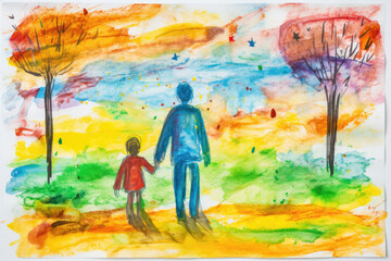 親子, 両親, 父, 母, イラスト, 落書き, クレヨン, 子供, 子供の絵, parent-child, parents, father, mother, illustration, doodle, crayon, child, children's drawings