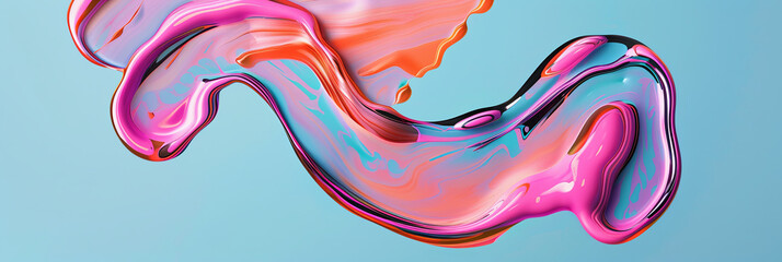 colorful melting liquid background, generative AI - obrazy, fototapety, plakaty