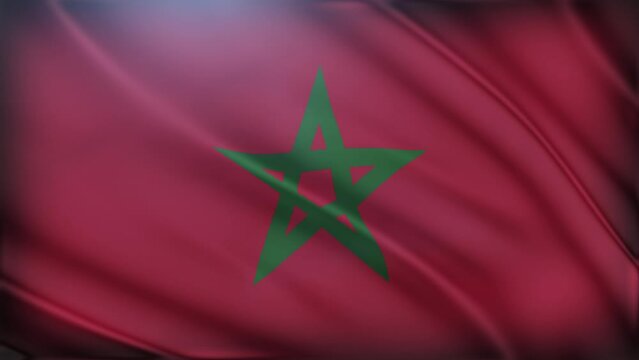Waving Morocco flag background