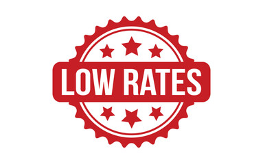 Low Rates rubber grunge stamp seal vector