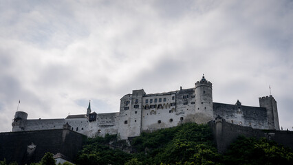 Fototapeta na wymiar Views of Salzburg Castle from below