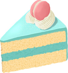 Food Illustration Clipart Vanilla Slice Cake Transparent Background