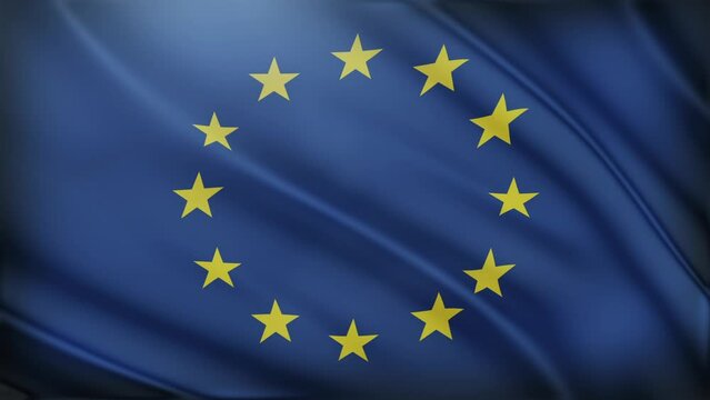 Waving Europa flag background