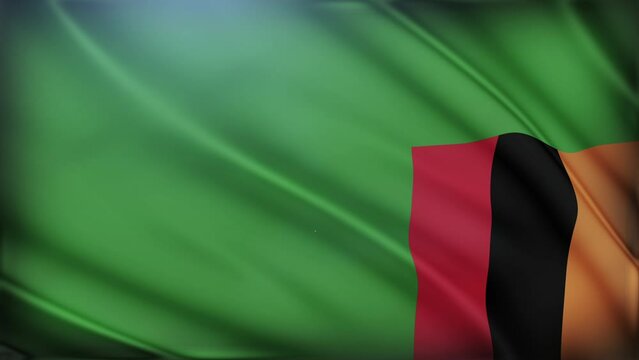Waving Zambia flag background