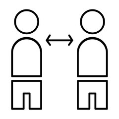 social distancing medical icon