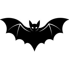 bat silhouette vector art illustration