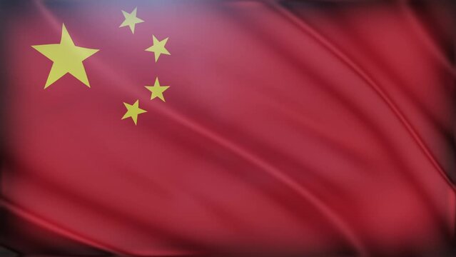 Waving China flag background