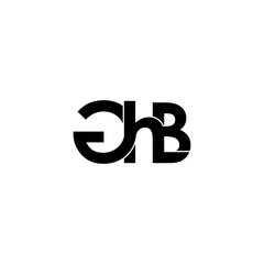 ghb lettering initial monogram logo design