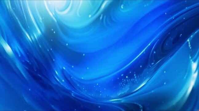 abstract blue background with subtle shining waves footage