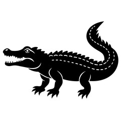 Fototapeta premium crocodile silhouette vector art illustration