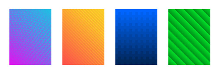 Fototapeta premium vector set of poster abstract backgrounds