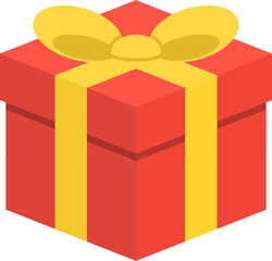 vector of a red gift box