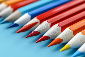Pencils in Various Colors for School and Art
