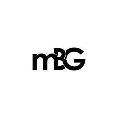 mbg lettering initial monogram logo design